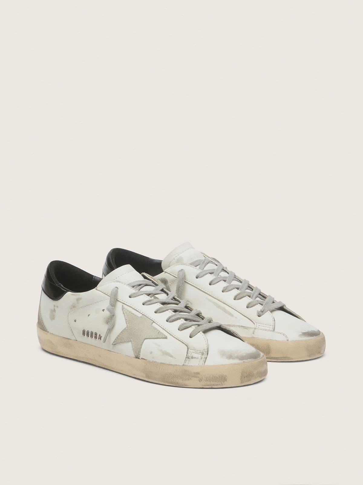 Men's Super Star with black heel tab and metal stud lettering — фото 1