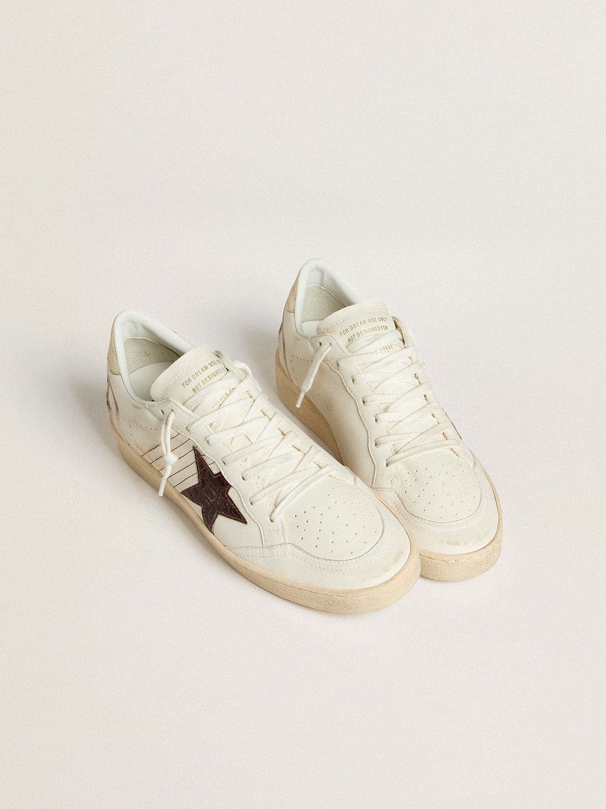 Women’s Ball Star with burgundy croc-print leather star and gold heel tab — фото 1