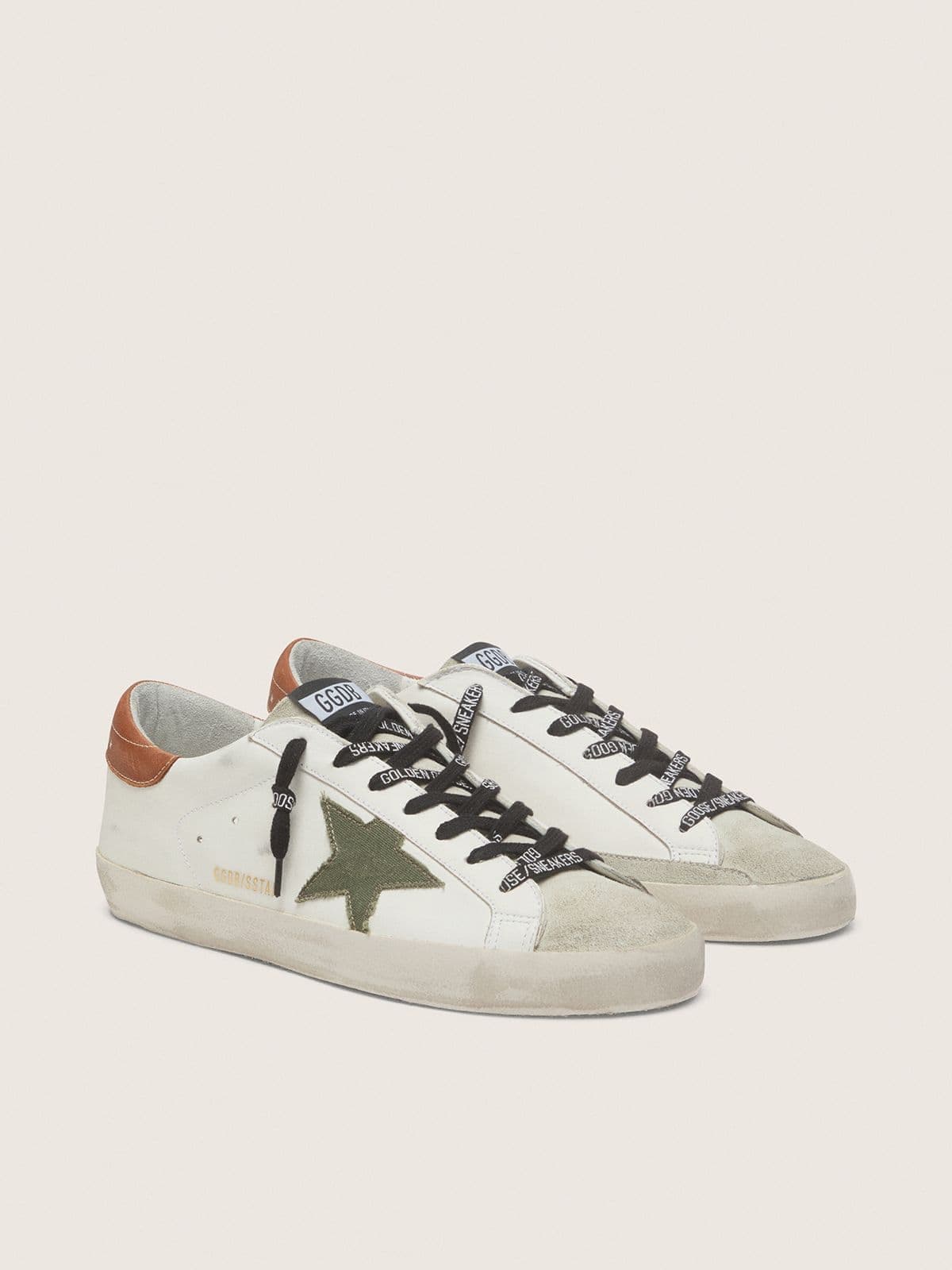 Men's Super-Star Uomo con stella in canvas verde oliva