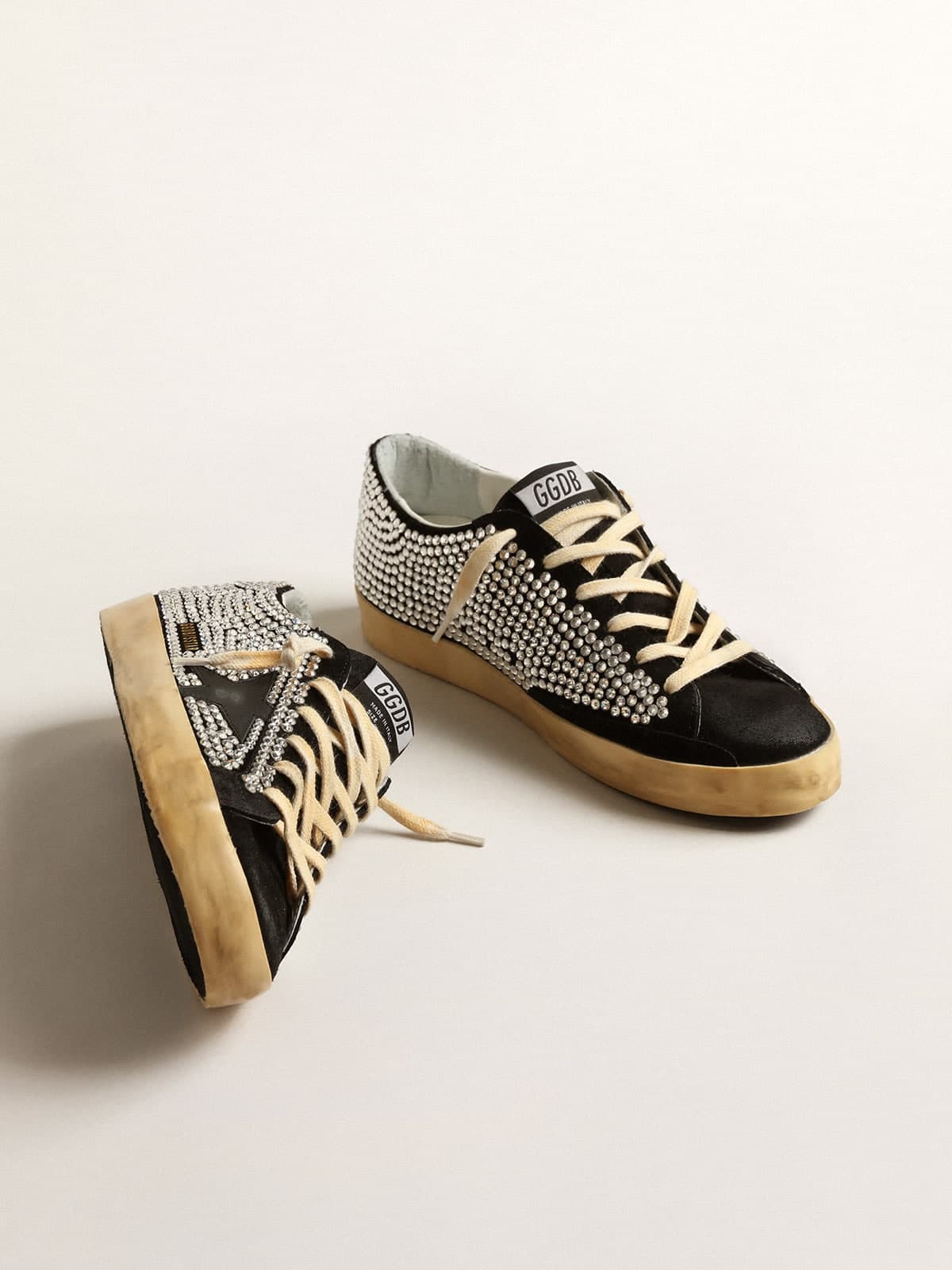 Women’s Super Star LTD with Swarovski crystals and black leather star