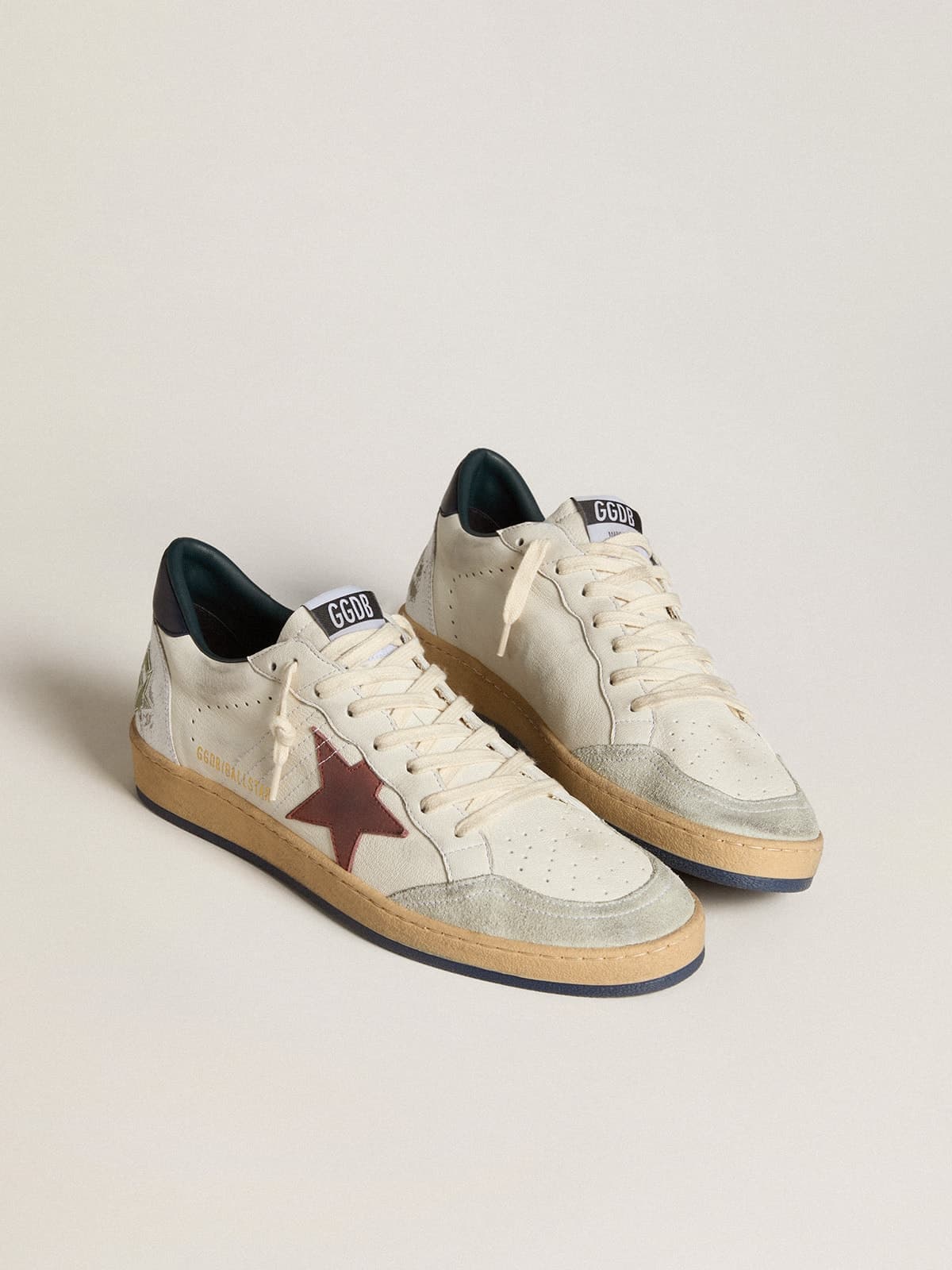 Men’s Ball Star in nappa with brown nubuck star and nappa heel tab