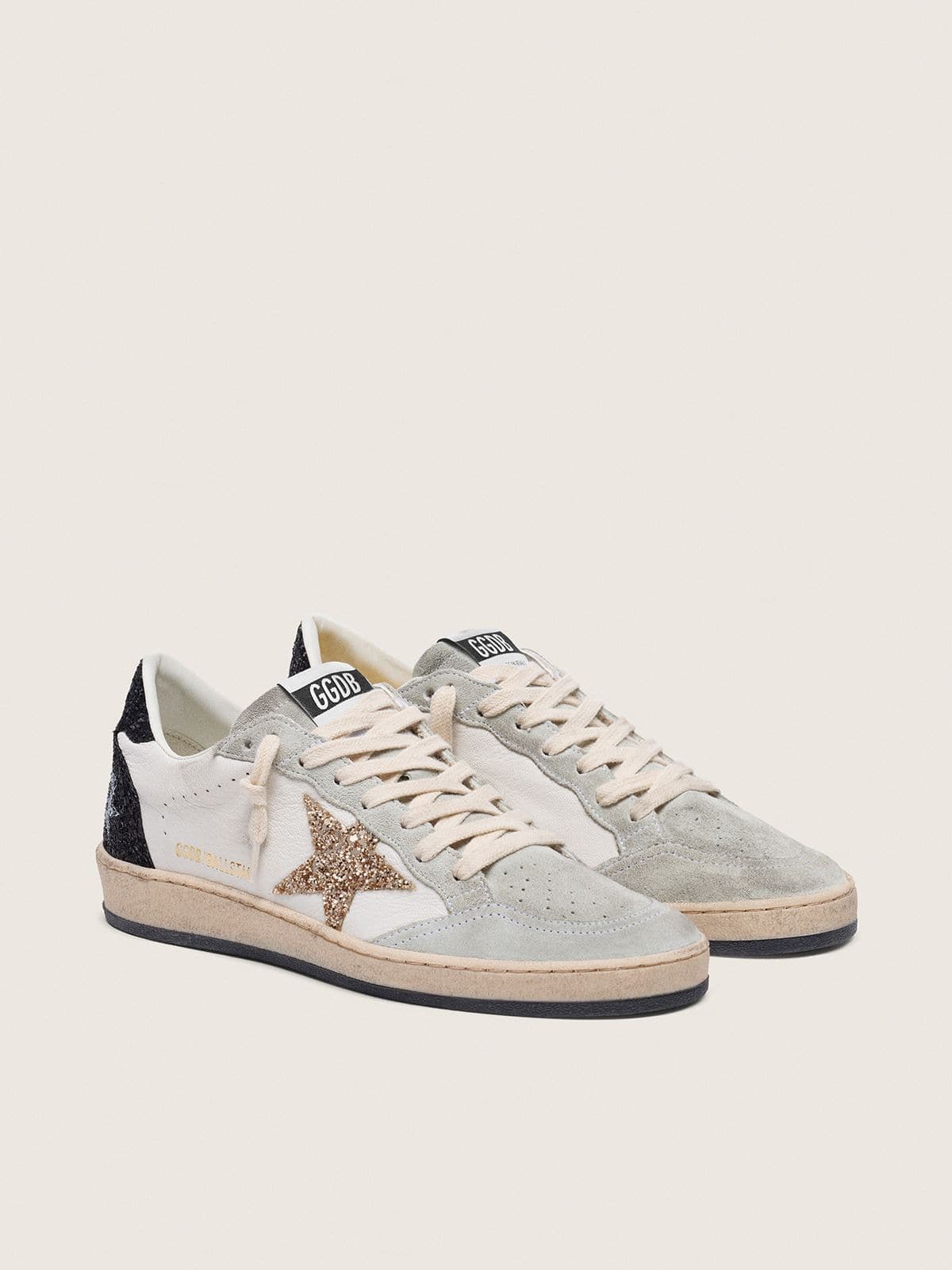 Women’s Ball Star in nappa and suede with glitter star and black heel tab