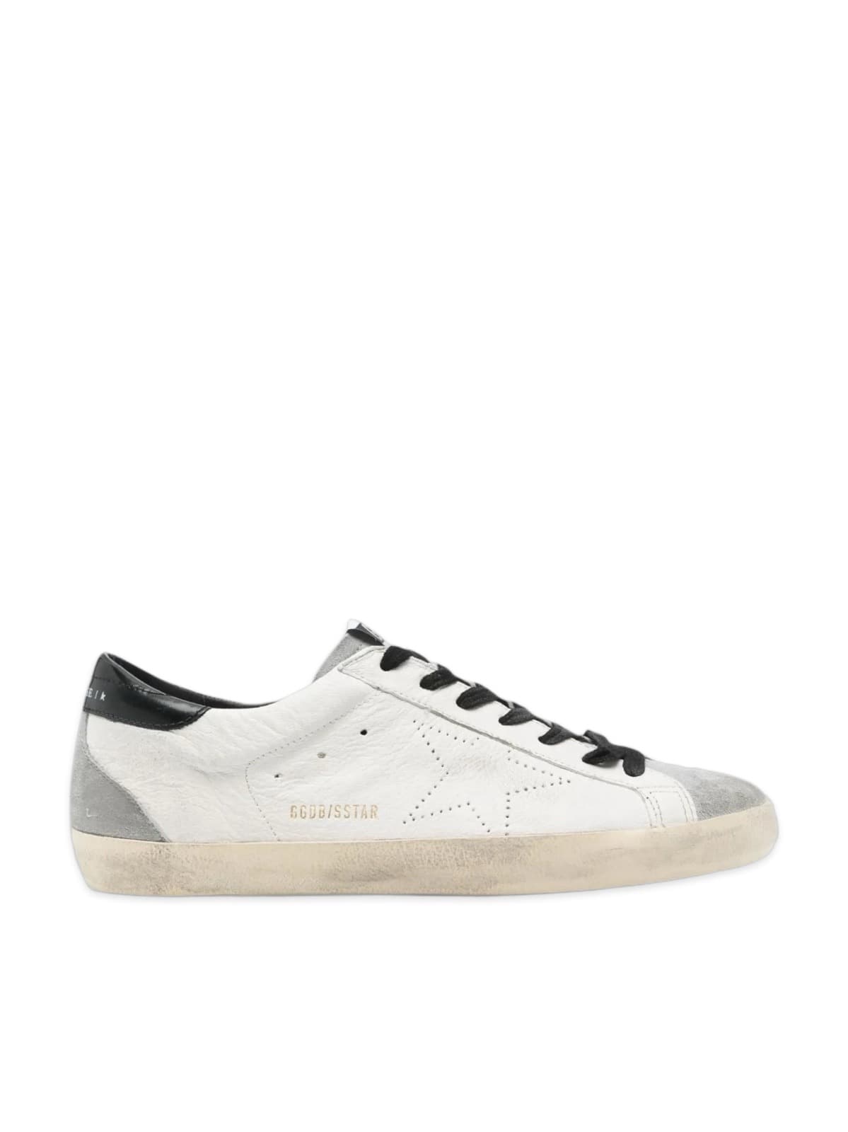 Men's Super-Star Light Beige Leather Perforated Logo