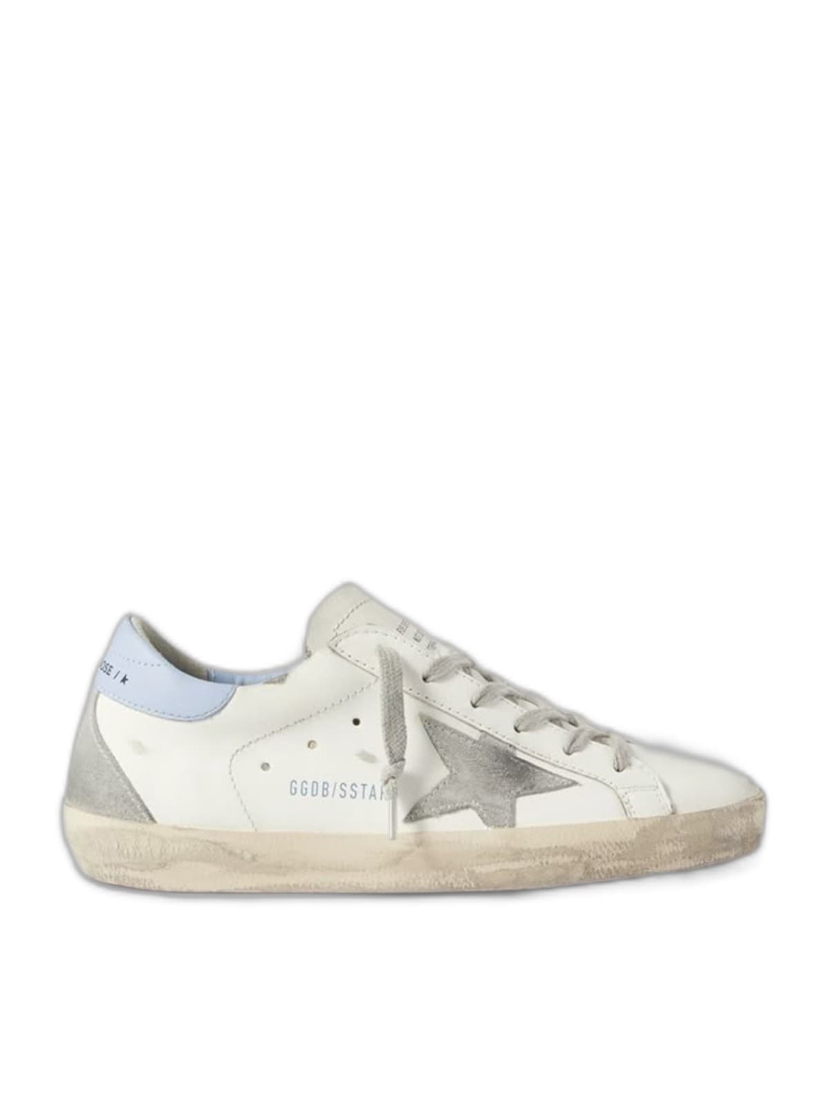 Women’s Super Star with suede star and blue heel tab