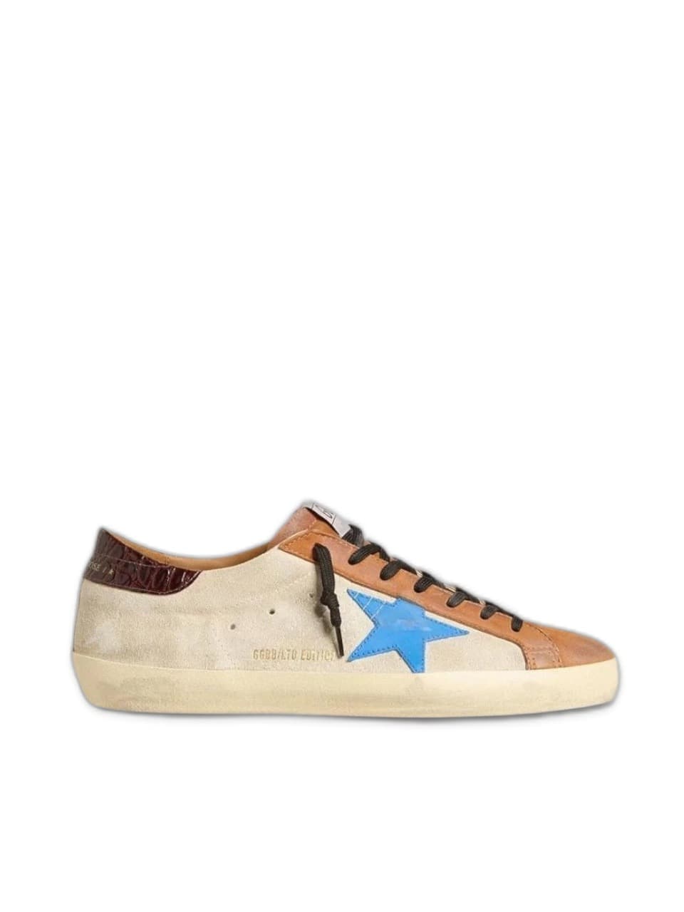 Women’s Super-Star LTD with light blue star and crocodile-print heel tab