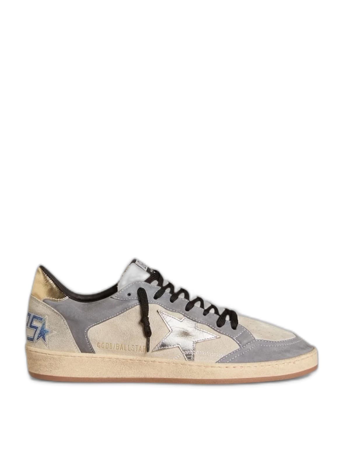 Women’s Ball Star in suede and nubuck with silver metallic leather star and gold metallic leather heel tab — фото 1