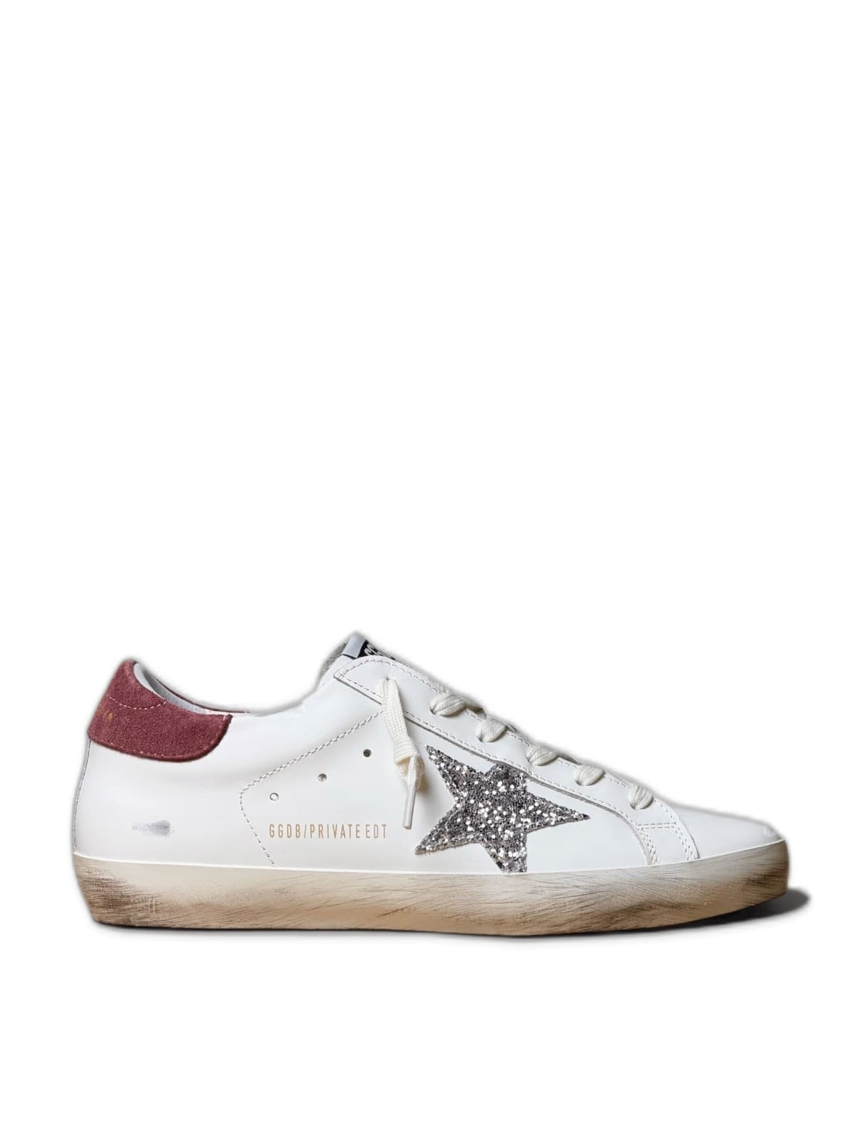 Women’s Super-Star in Beige Silver Glitter Star