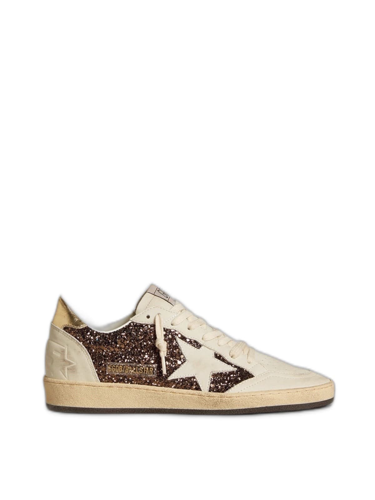 Women's Ball Star in glitter with leather star and metallic leather heel tab — фото 1