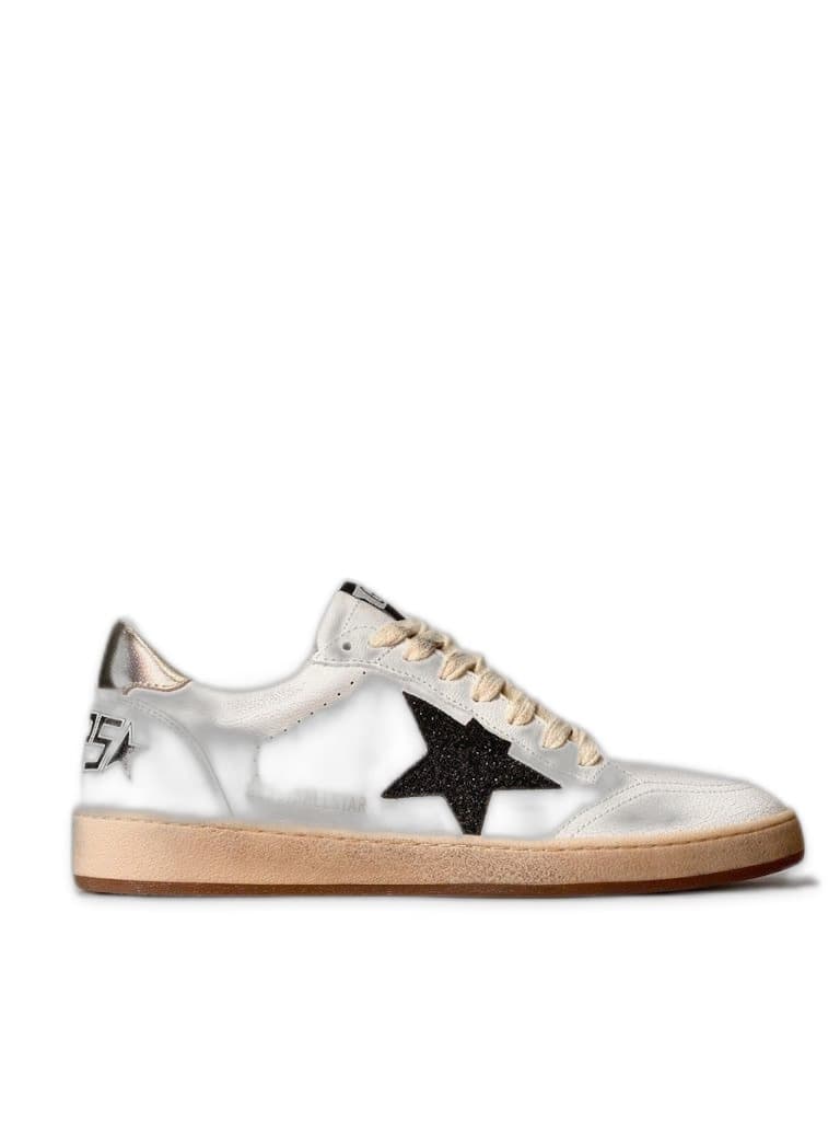 Women’s Ball Star with black cristal star and gold metallic leather heel tab — фото 1