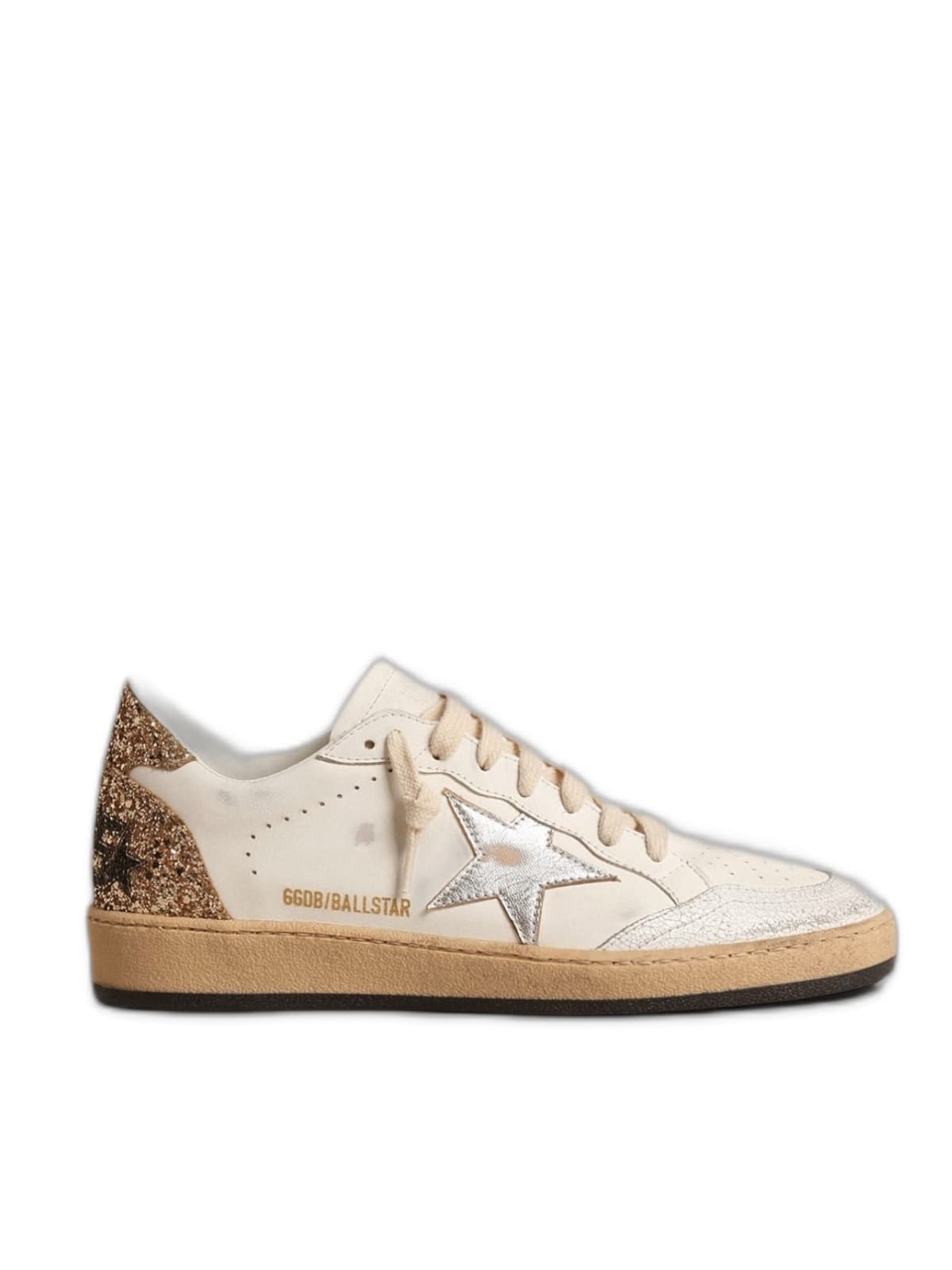 Women’s Ball Star White Silver Metallic Gold Glitter