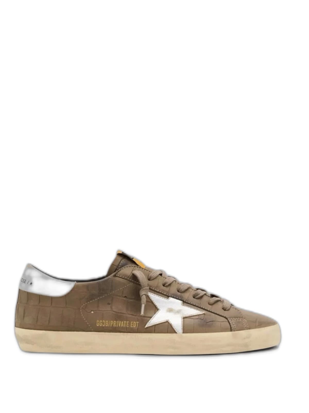 Men's Super Star in brown nappa with croco-print — фото 1