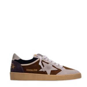 Men’s Ball Star in Brown Suede with Ice-Gray Star and Purple Heel Tab