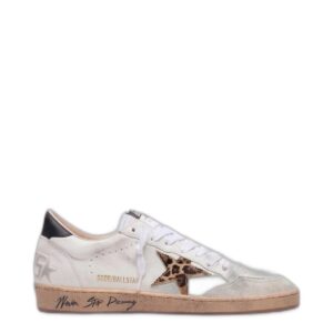 Women’s Ball-Star Leopard Print Pony Skin Star Black Heel