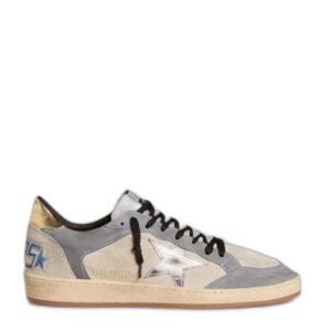 Women’s Ball Star in suede and nubuck with silver metallic leather star and gold metallic leather heel tab