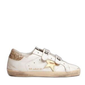 Women's Old School with gold star in laminated leather