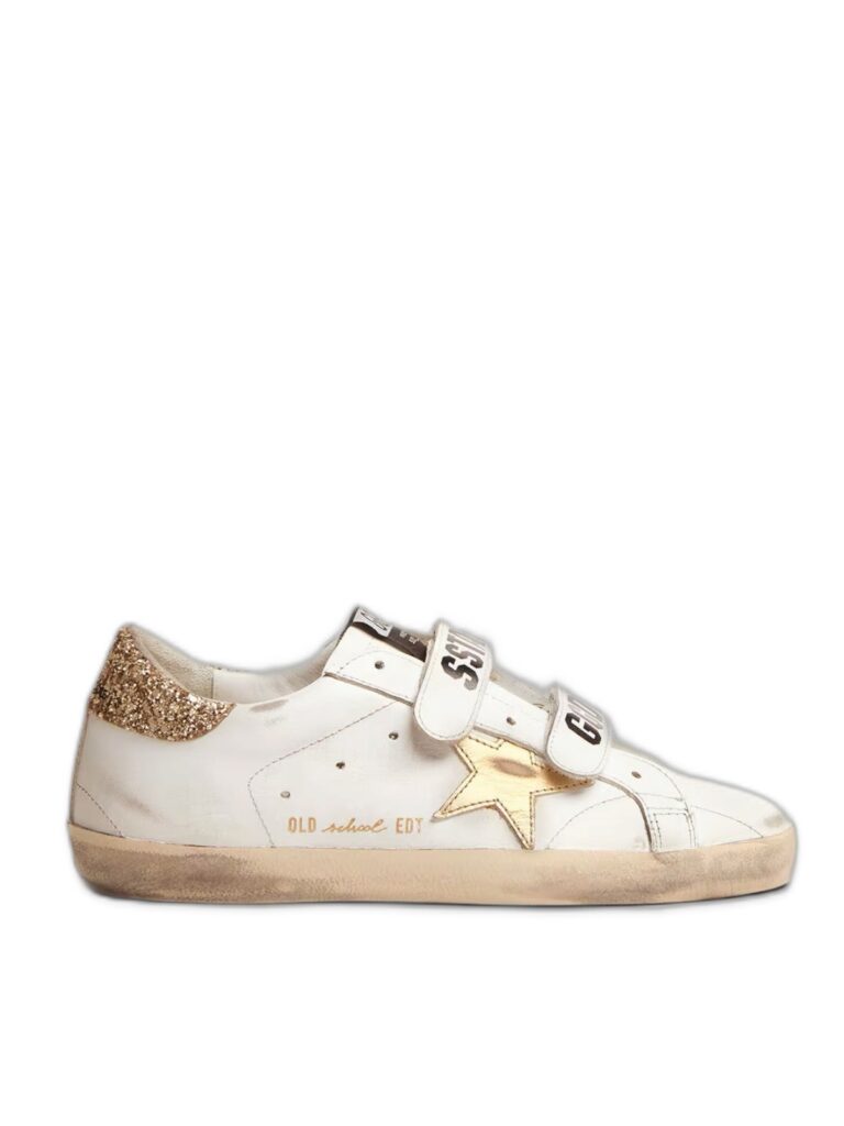 Women's Old School with gold star in laminated leather