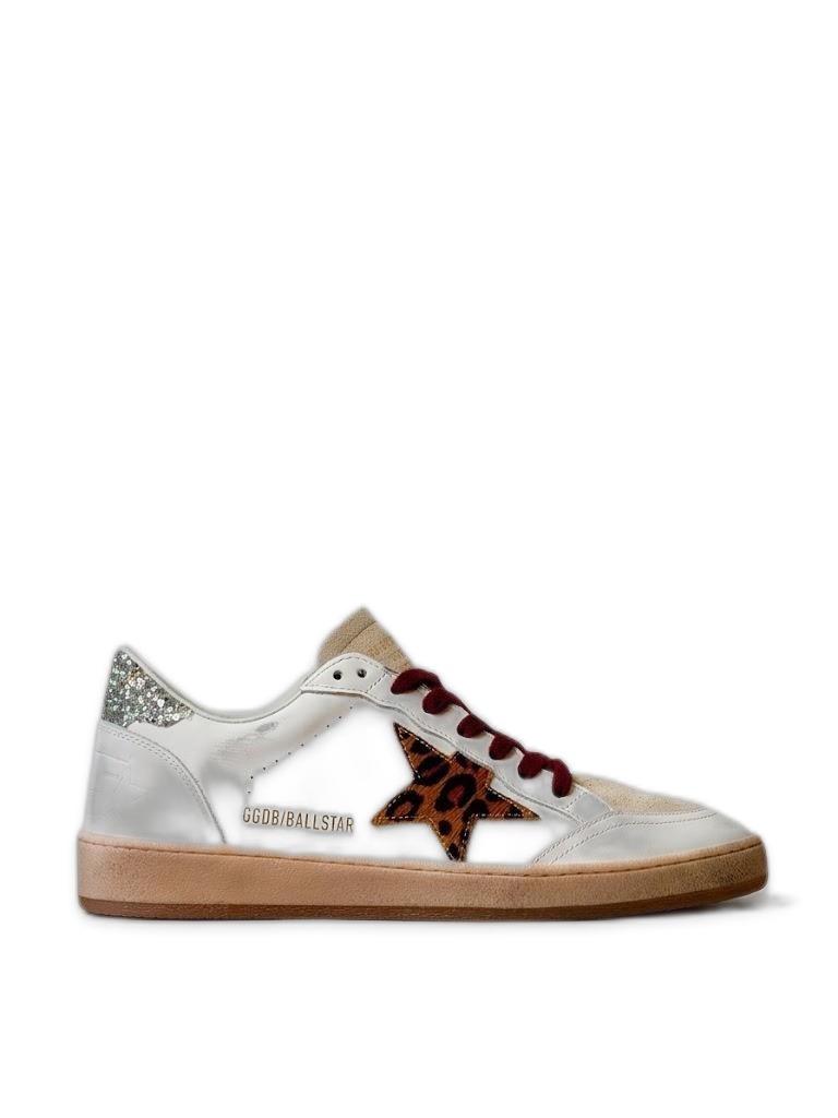 Women’s Ball Star with leopard-print pony skin star and silver glitter heel tab 1 Women’s Ball Star with leopard-print pony skin star and silver glitter heel tab