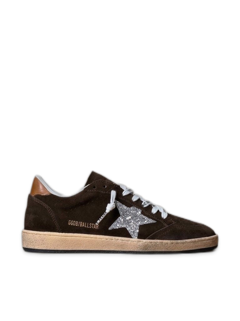 Women’s Ball Star Brown Suede with Silver Glitter Star 1 Women’s Ball Star Brown Suede with Silver Glitter Star