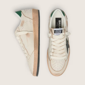 Women’s Ball Star with black leather star and green leather heel tab