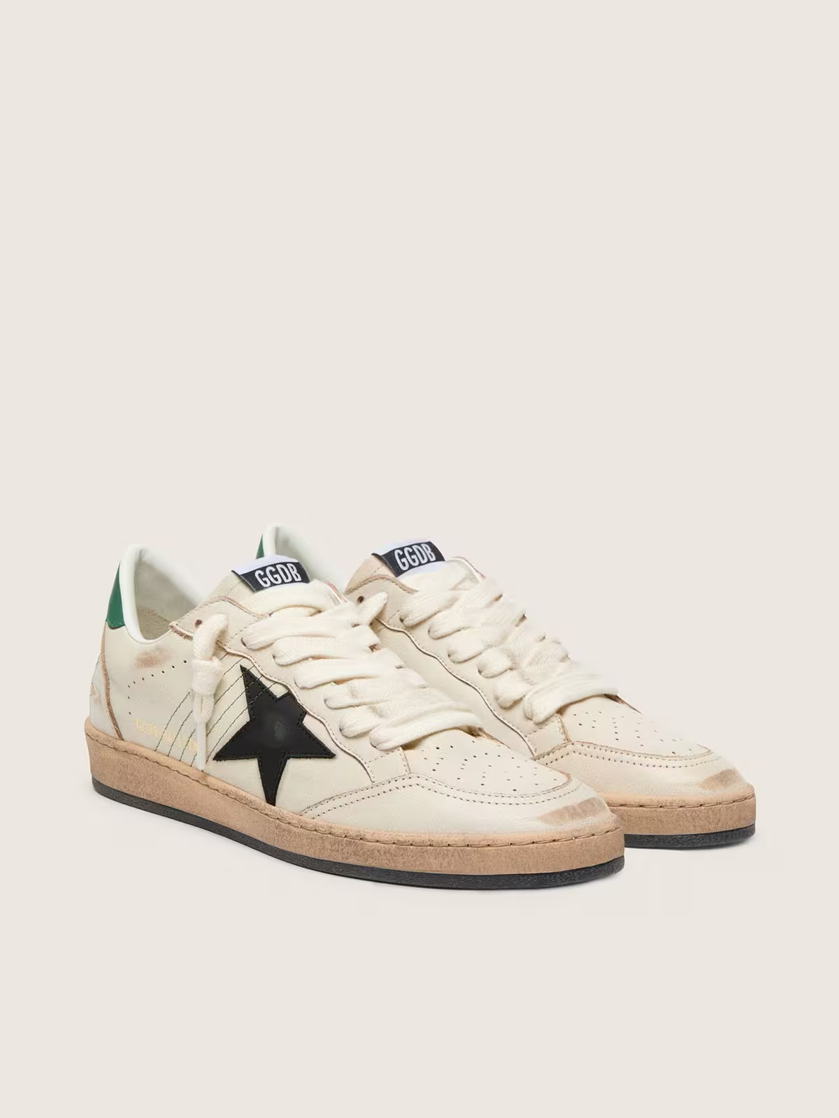 Men’s Ball Star with black leather star and green leather heel tab — изображение 4