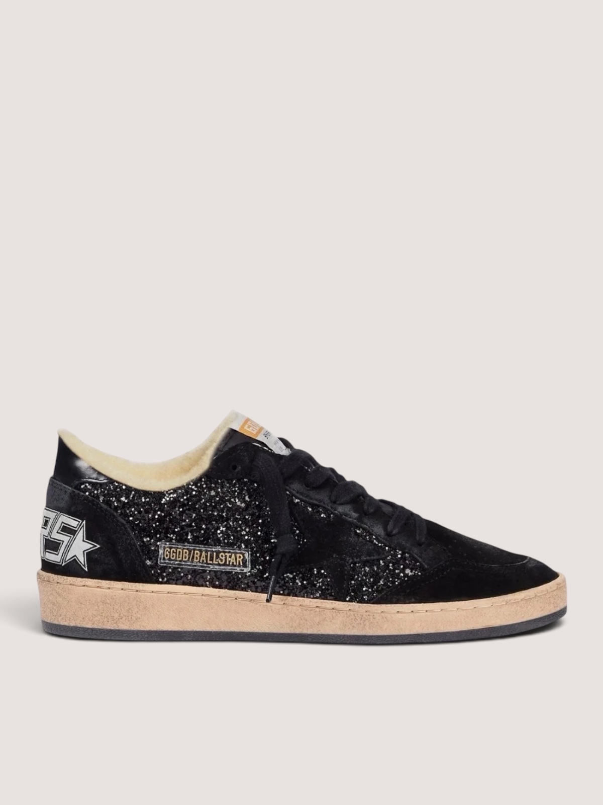Women’s Ball Star in black glitter with black suede inserts — изображение 2
