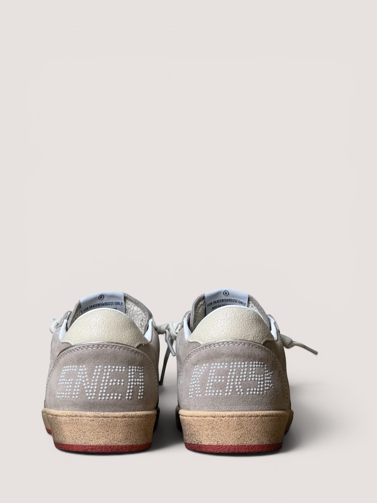 Women's Ball Star in beige suede with gold metallic leather star and bead lettering — изображение 4