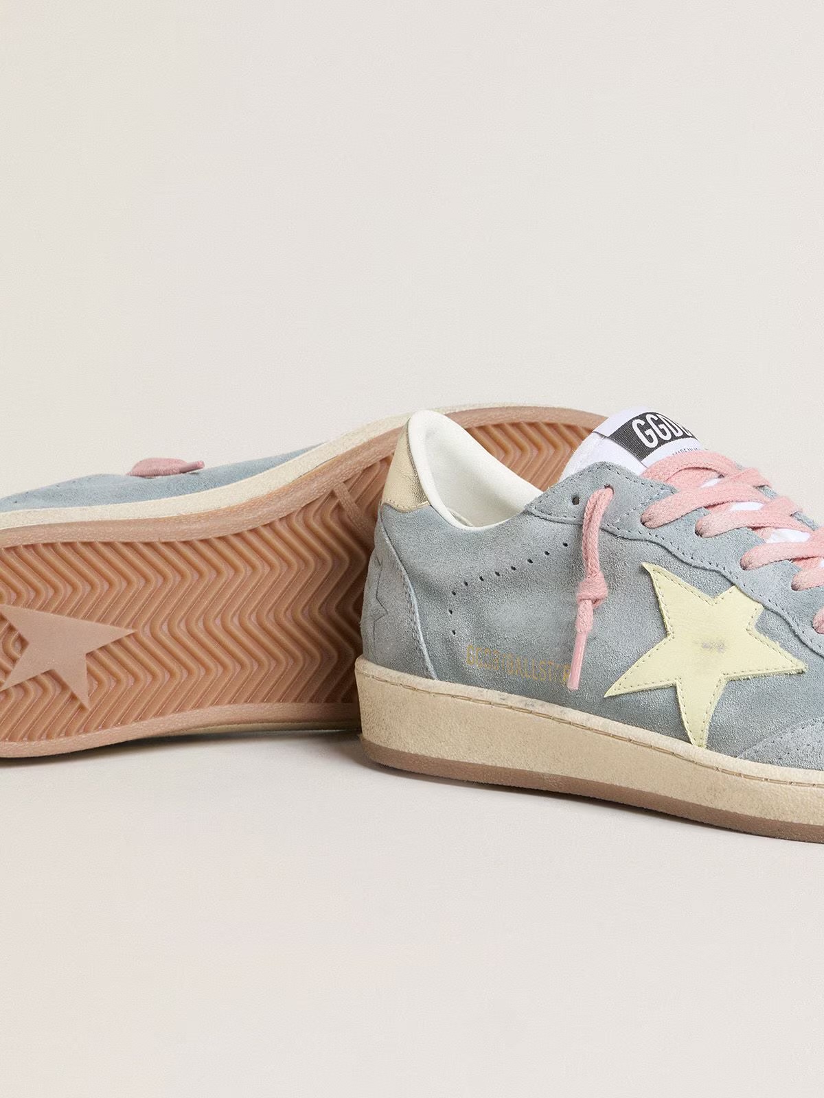 Women's Ball Star in powder-blue suede with cream-colored leather star — изображение 4
