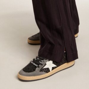 Women’s Ball Star Black Glitter Gray White