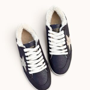Women’s Ball Star Shearling in Dark Brown Metallic Finish With Light Star