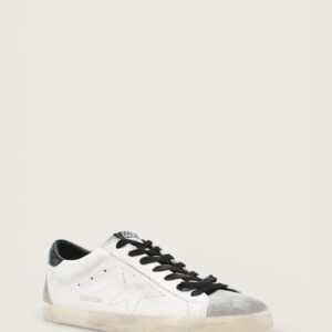 Men's Super-Star Light Beige Leather Perforated Logo